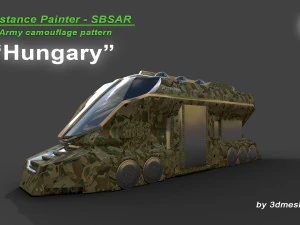 Hungary - Army Camouflage Pattern - SBSAR Material by 3dmeshes Berlin CG Textures