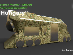 Hungary - Army Camouflage Pattern - SBSAR Material by 3dmeshes Berlin CG Textures