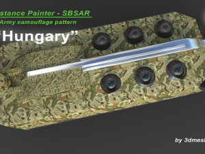Hungary - Army Camouflage Pattern - SBSAR Material by 3dmeshes Berlin CG Tekstury