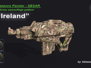 Ireland - Army Camouflage Pattern - SBSAR Material by 3dmeshes Berlin CG Textures