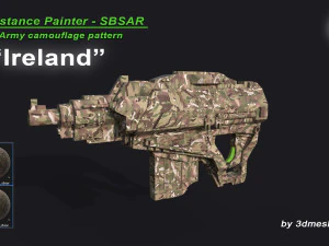 Irlanda - Patr&oacute;n de camuflaje del ej&eacute;rcito - Material SBSAR de 3dmeshes Berlin Texturas CG