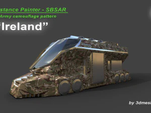 Irlanda - Patr&oacute;n de camuflaje del ej&eacute;rcito - Material SBSAR de 3dmeshes Berlin Texturas CG
