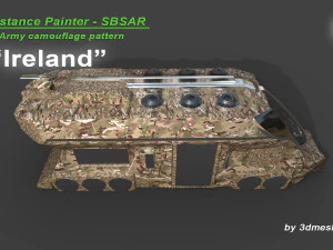Irlanda - Patr&oacute;n de camuflaje del ej&eacute;rcito - Material SBSAR de 3dmeshes Berlin Texturas CG
