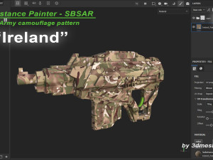 Ireland - Army Camouflage Pattern - SBSAR Material by 3dmeshes Berlin CG 纹理