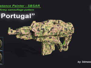 Portugal - Army Camouflage Pattern - SBSAR Material by 3dmeshes Berlin CG Textures