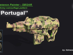 Portugal - Army Camouflage Pattern - SBSAR Material by 3dmeshes Berlin CG Textures
