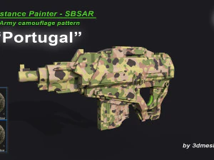 Portugalia - Wz&oacute;r kamuflażu wojskowego - Materiał SBSAR firmy 3dmeshes Berlin CG Tekstury