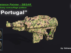 Portugalia - Wz&oacute;r kamuflażu wojskowego - Materiał SBSAR firmy 3dmeshes Berlin CG Tekstury