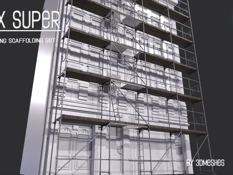 Working Scaffolding Set - RUX Super 3D Model