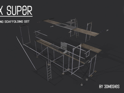Working Scaffolding Set - RUX Super 3Dモデル