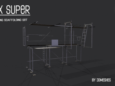Working Scaffolding Set - RUX Super 3Dモデル