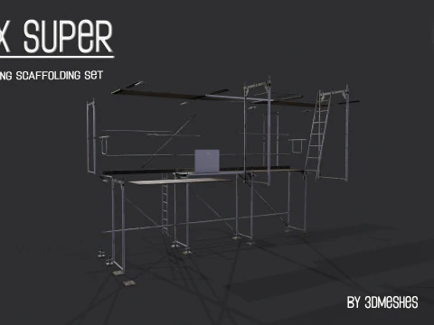 Working Scaffolding Set - RUX Super 3D Model