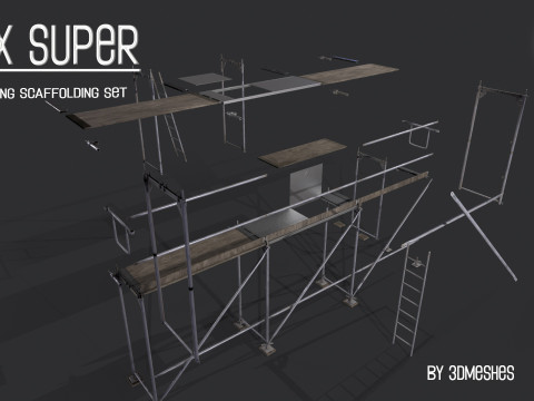 Working Scaffolding Set - RUX Super 3Dモデル