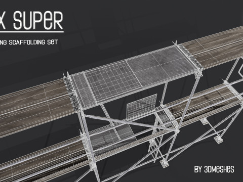 Working Scaffolding Set - RUX Super 3Dモデル
