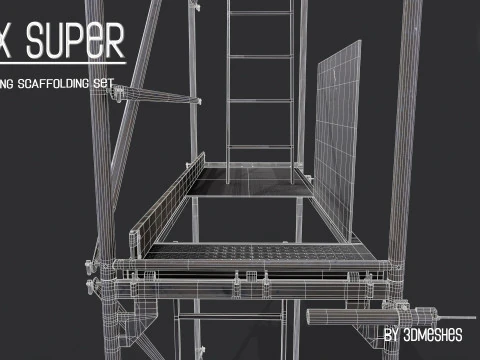 Working Scaffolding Set - RUX Super 3D Model
