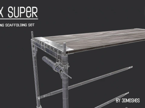 Working Scaffolding Set - RUX Super 3D Model