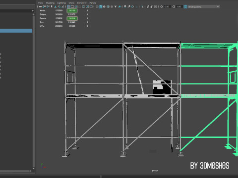 Working Scaffolding Set - RUX Super 3Dモデル