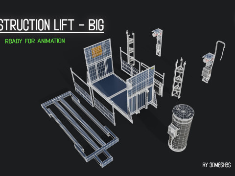 Construction Lift - Big Version Model 3D