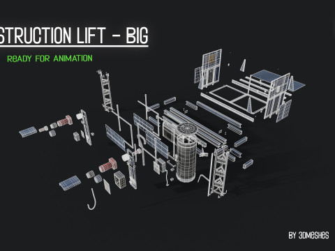 Construction Lift - Big Version Model 3D