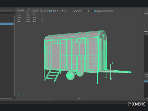 Construction Carriages 2 in 3 different colors Model 3D
