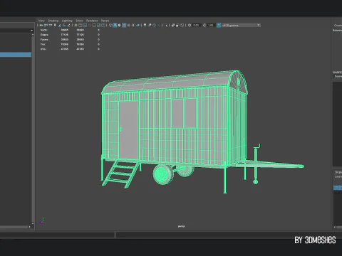 Construction Carriages 2 in 3 different colors 3D Model