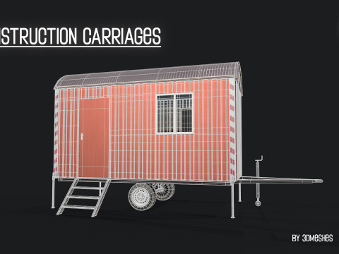 Construction Carriages 2 in 3 different colors Model 3D
