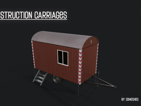Construction Carriages 2 in 3 different colors Model 3D