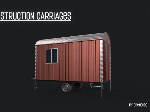 Construction Carriages 2 in 3 different colors Model 3D