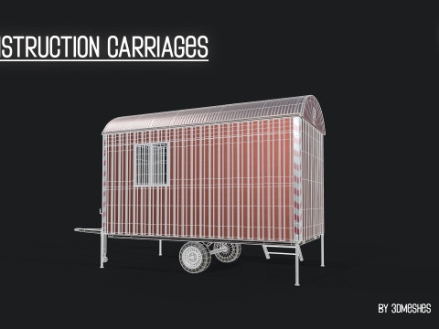 Construction Carriages 2 in 3 different colors Model 3D