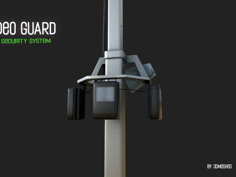Video Guard - Construction sites security camera 3D Model