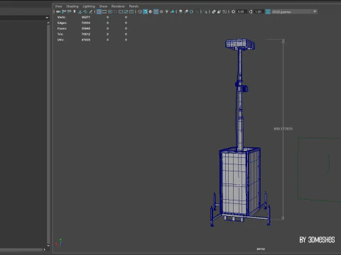 Video Guard - Construction sites security camera 3D Model