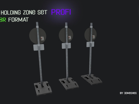 Non holding zone set PROFI in PBR format 3D Model
