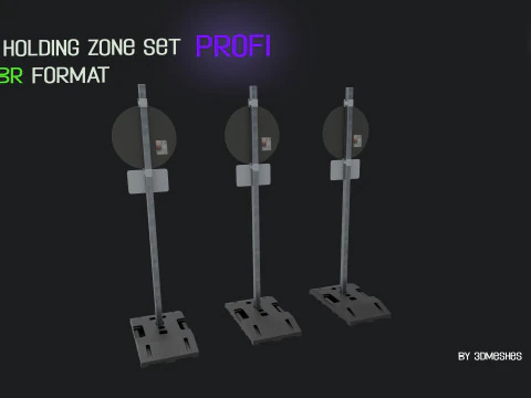 Non holding zone set PROFI in PBR format 3D Model
