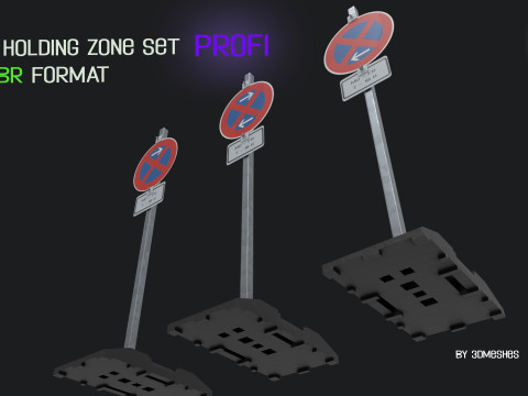 Non holding zone set PROFI in PBR format 3D Model