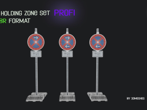 Non holding zone set PROFI in PBR format 3D Model