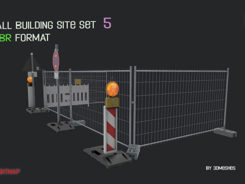 Small Building Site Set 5 in PBR format 3D-Modell