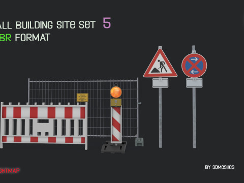 Small Building Site Set 5 in PBR format Model 3D