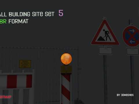 Small Building Site Set 5 in PBR format Model 3D