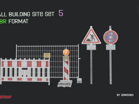 Small Building Site Set 5 in PBR format Model 3D