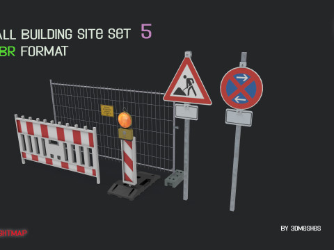 Small Building Site Set 5 in PBR format Model 3D