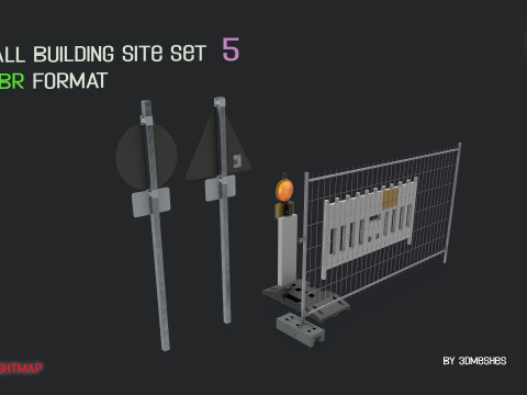 Small Building Site Set 5 in PBR format Model 3D