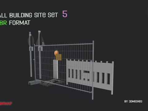 Small Building Site Set 5 in PBR format Model 3D