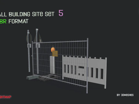 Small Building Site Set 5 in PBR format 3D Model
