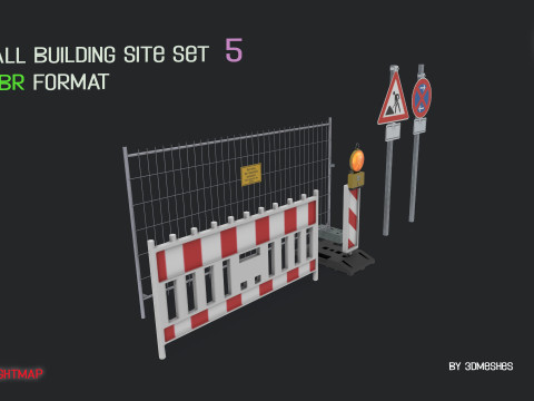 Small Building Site Set 5 in PBR format Model 3D