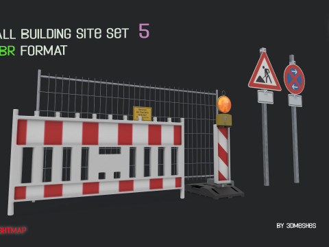 Small Building Site Set 5 in PBR format Model 3D