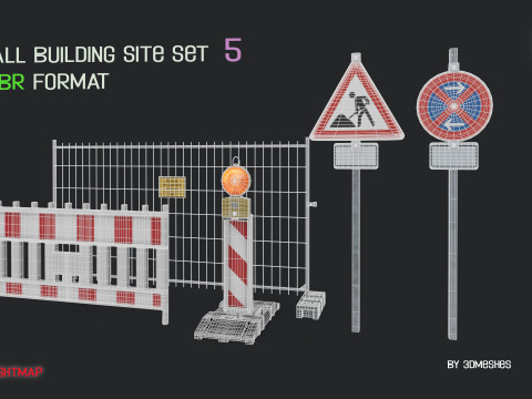 Small Building Site Set 5 in PBR format Model 3D