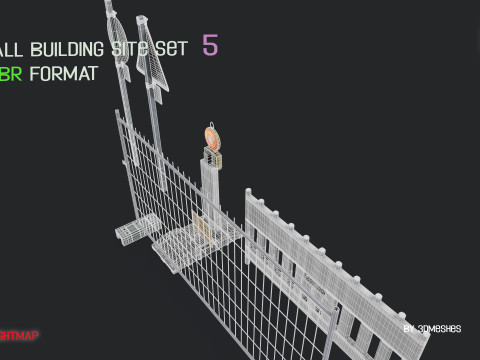 Small Building Site Set 5 in PBR format Model 3D