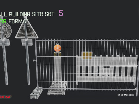 Small Building Site Set 5 in PBR format Model 3D
