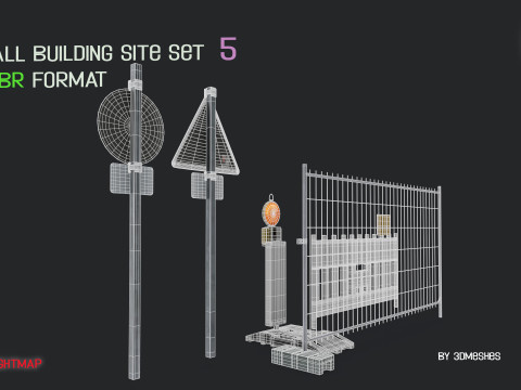 Small Building Site Set 5 in PBR format Model 3D