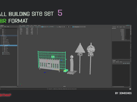Small Building Site Set 5 in PBR format Model 3D